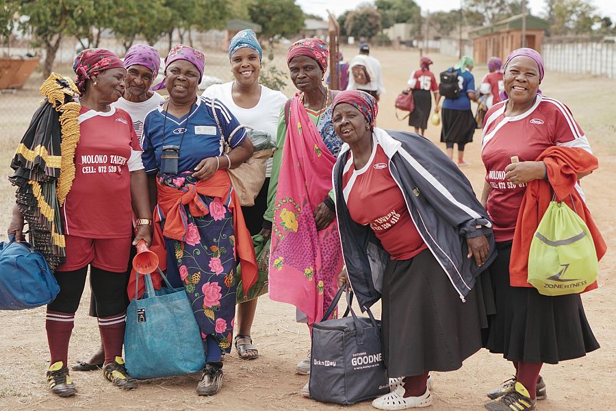 Varias mujeres del equipo sudafricano de las 