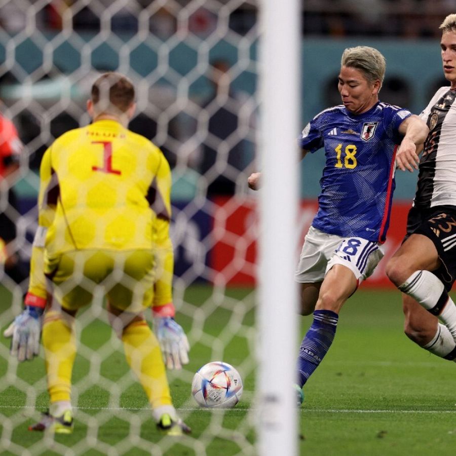 Mundial 2022: Asano, delantero de Japón, antes de marcar el 1-2 en el partido ante Alemania