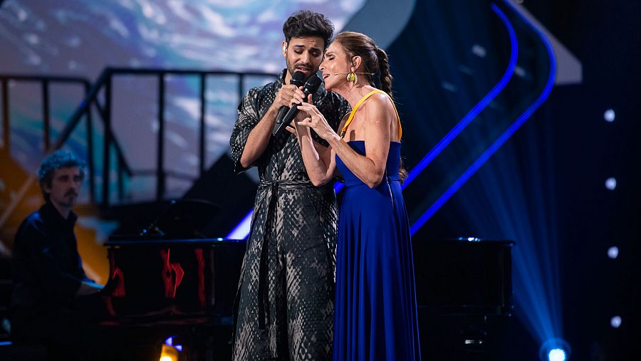 Ana Belén y Agoney en la fase final de Dúos Increíbles