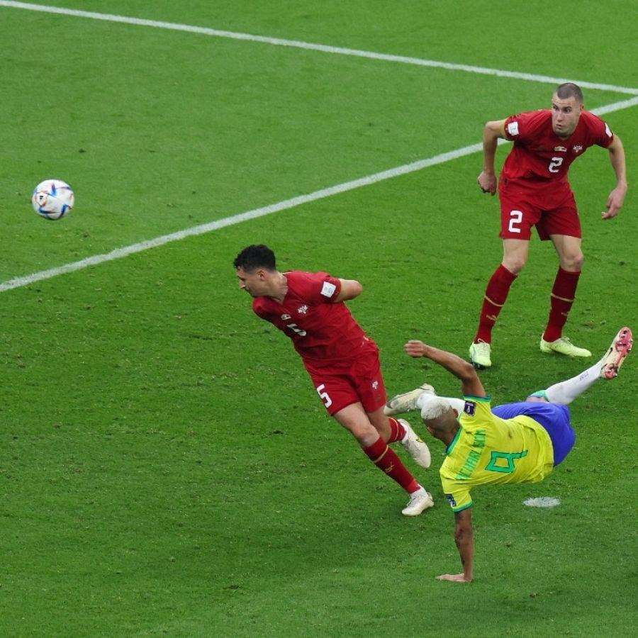 Mundial 2022: Gol de Richarlison (Brasil) a Serbia para el 2-0.