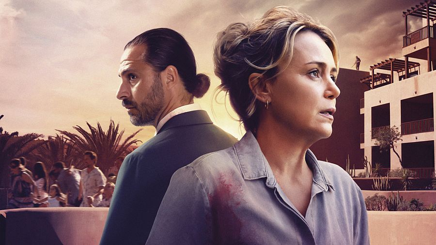 Cartel de 'Fuego cruzado (Crossfire)', con Keeley Hawes y Hugo Silva