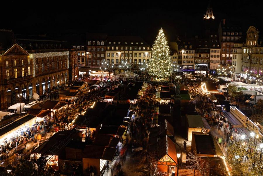 Mercado navideño de Estrasburgo, Francia.