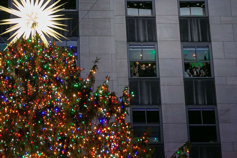 Detalle del árbol de Navidad del Rockefeller Center.