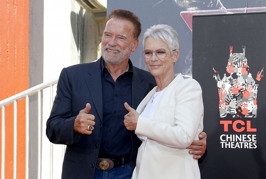 Los actores Arnold Schwarzenegger y Jaime Lee Curtis