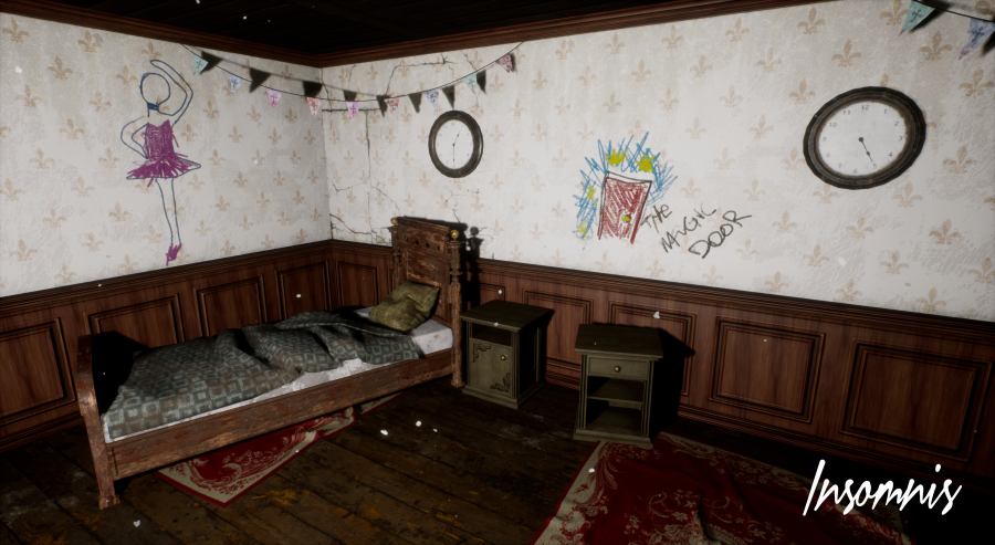 El dormitorio infantil es uno de los lugares más importantes en el desarrollo de 'Insomnis', para Nintendo Switch.