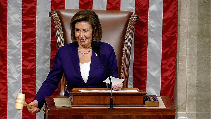 La presidenta de la Cámara de Representantes, la demócrata Nancy Pelosi