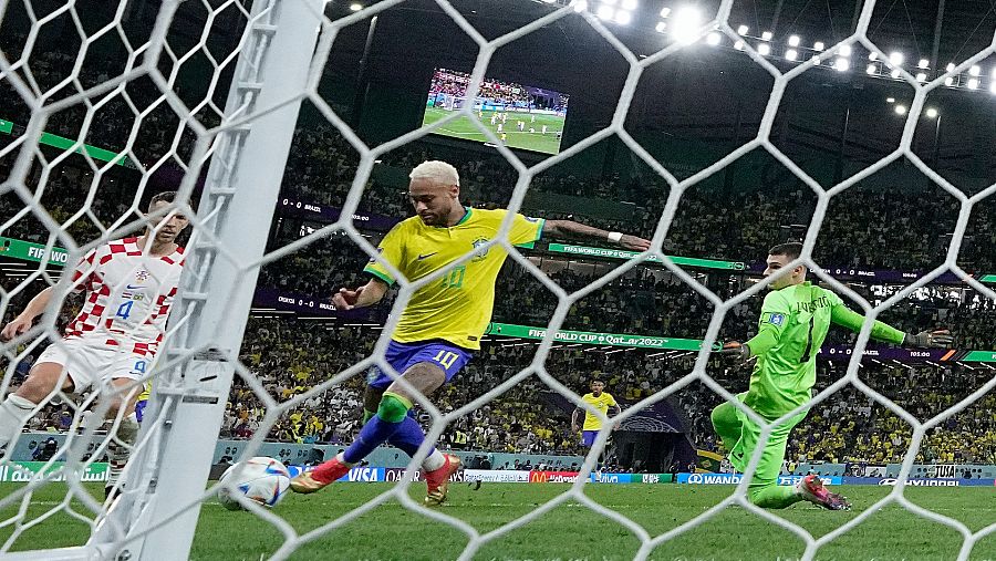 Mundial Qatar 2022: Gol de Neymar en el Brasil-Croacia