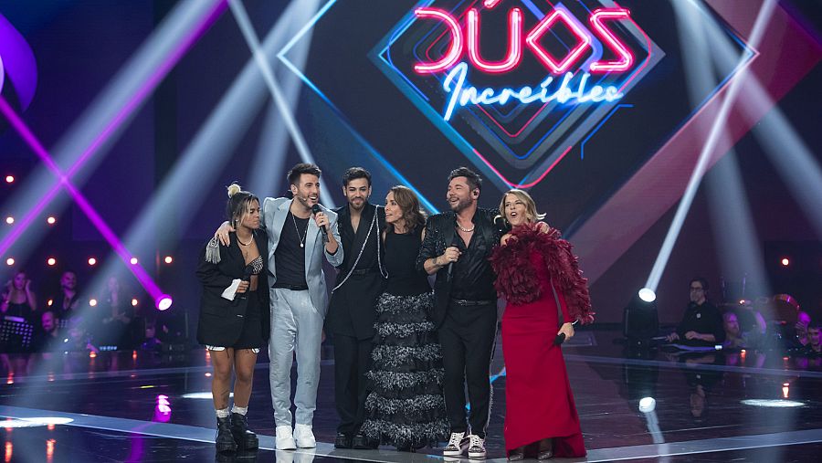  Ana Belén y Agoney, Miguel Poveda y Antonio José, y Sole Giménez y Yoly Saa 