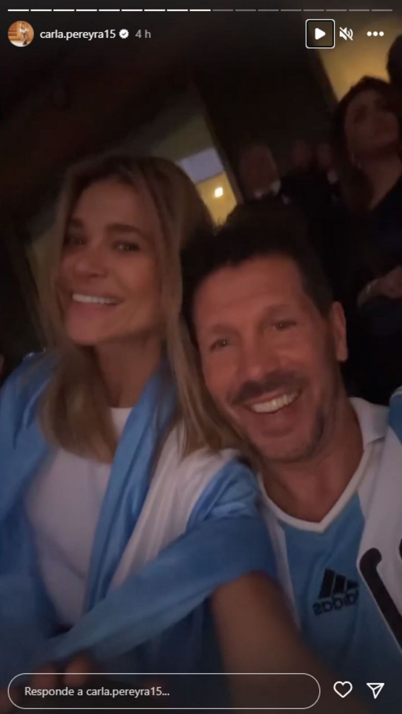 Cholo Simeone y Carla Pereyra