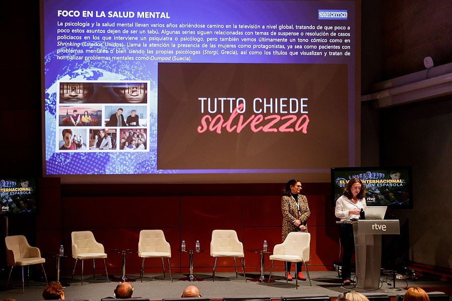 Verónica Gómez-Jordana, directora de Teleformat, y Gloria Saló, directora de Consultoría de Producción y Contenidos de GECA