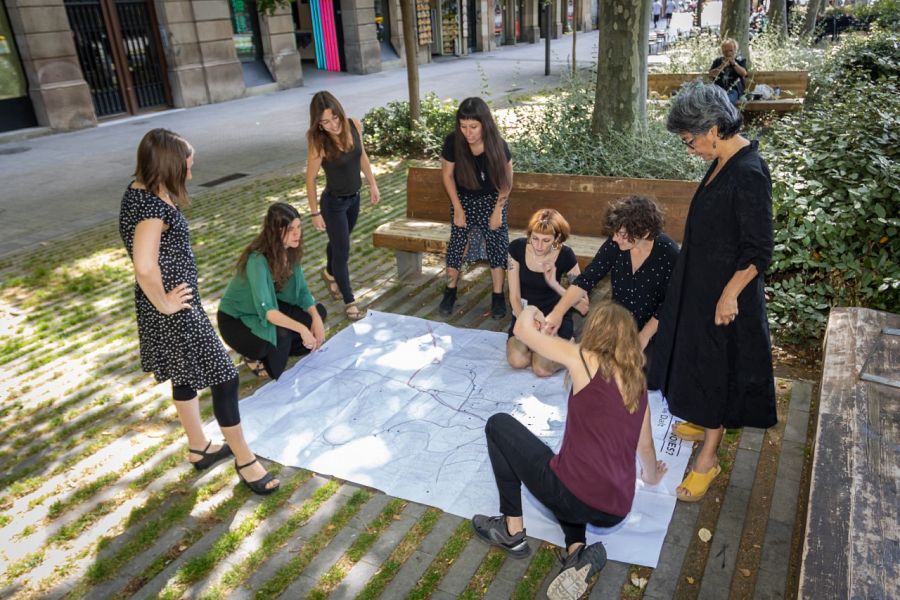 Integrantes del Col.lectiu Punt 6, de urbanismo feminista