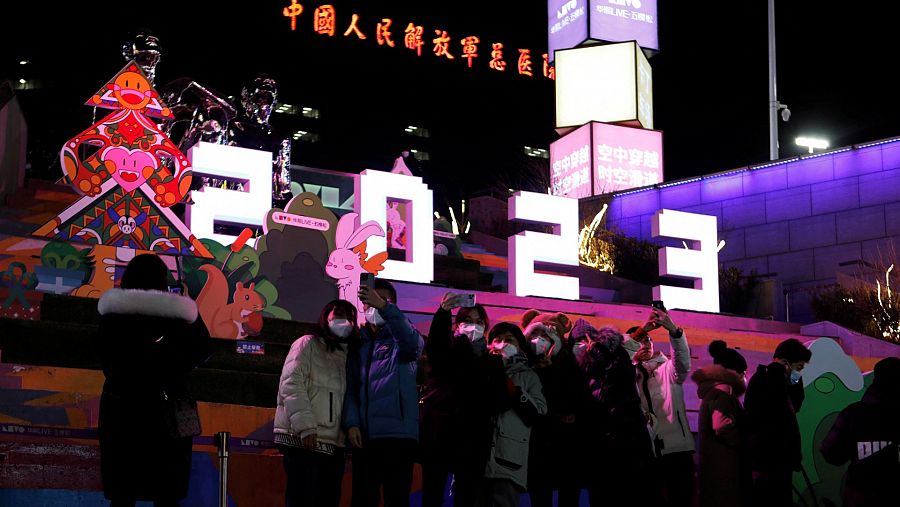 En Pekín, China, las celebraciones de Nochevieja siguen marcadas por la pandemia