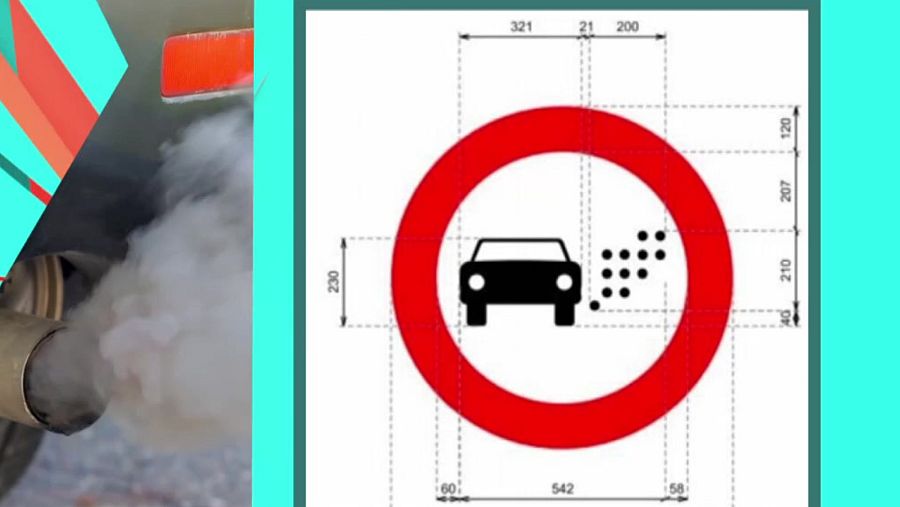 La señal R-120: muestra la prohibición de acceso a la zona según el distintivo medioambiental - Ver ahora