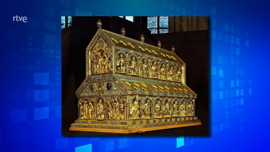 Relicario donde reposan los restos de los Reyes Magos en la Catedral de Colonia, en Alemania.