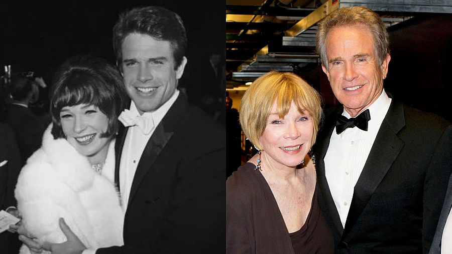 Los hermanos Shirley MacLaine y Warren Beatty, antes y después