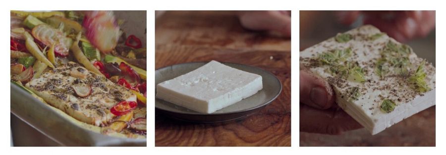 Cuscús con verduras y queso feta