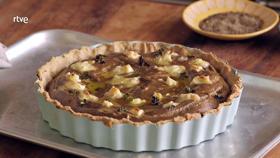 Quiche de verduras y de champiñones de Jamie Oliver