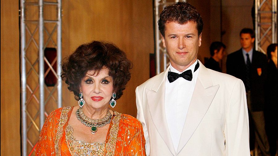 Gina Lollobrigida y Javier Rigau en 2006