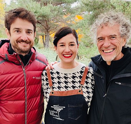 El actor vasco Gorka Otxoa, la chef Aizpea Oihaneder y el naturalista César Palacios.