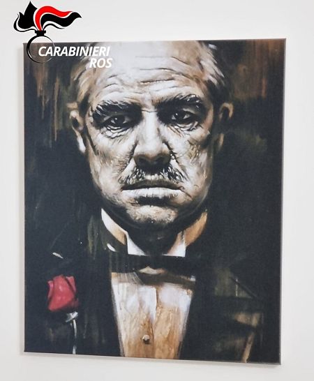 Poster de El Padrino en la casa de Matteo Messina