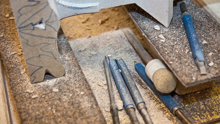 Varios de las herramientas que utilizan los restauradores para llevar a cabo su oficio