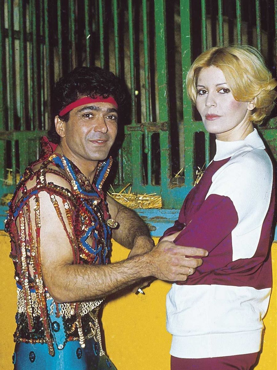 Ángel Cristo con Bárbara Rey en el Circo Ruso