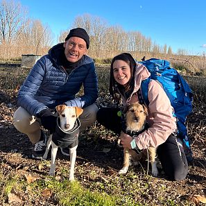 Pipper y Pablo con Piraña y María