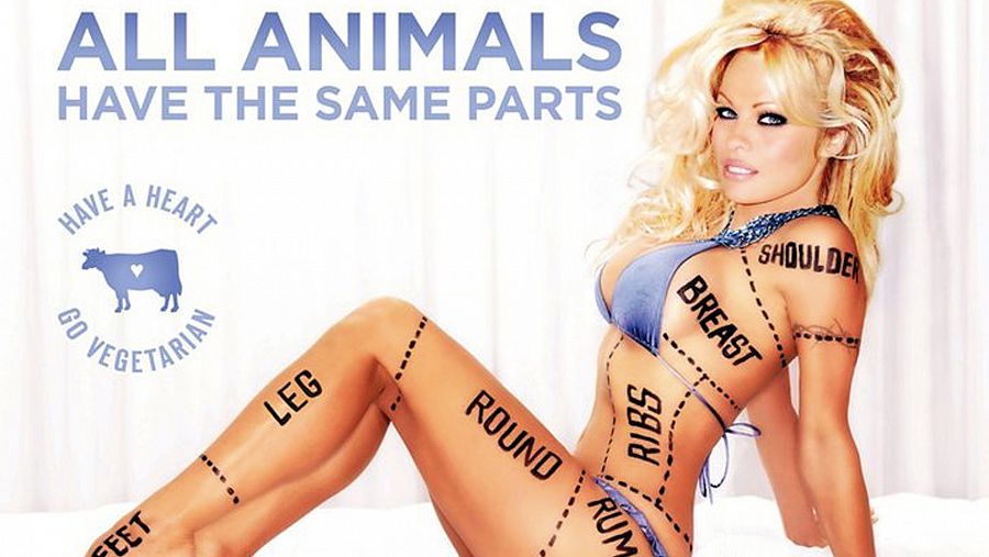 Pamela Anderson activista de PETA