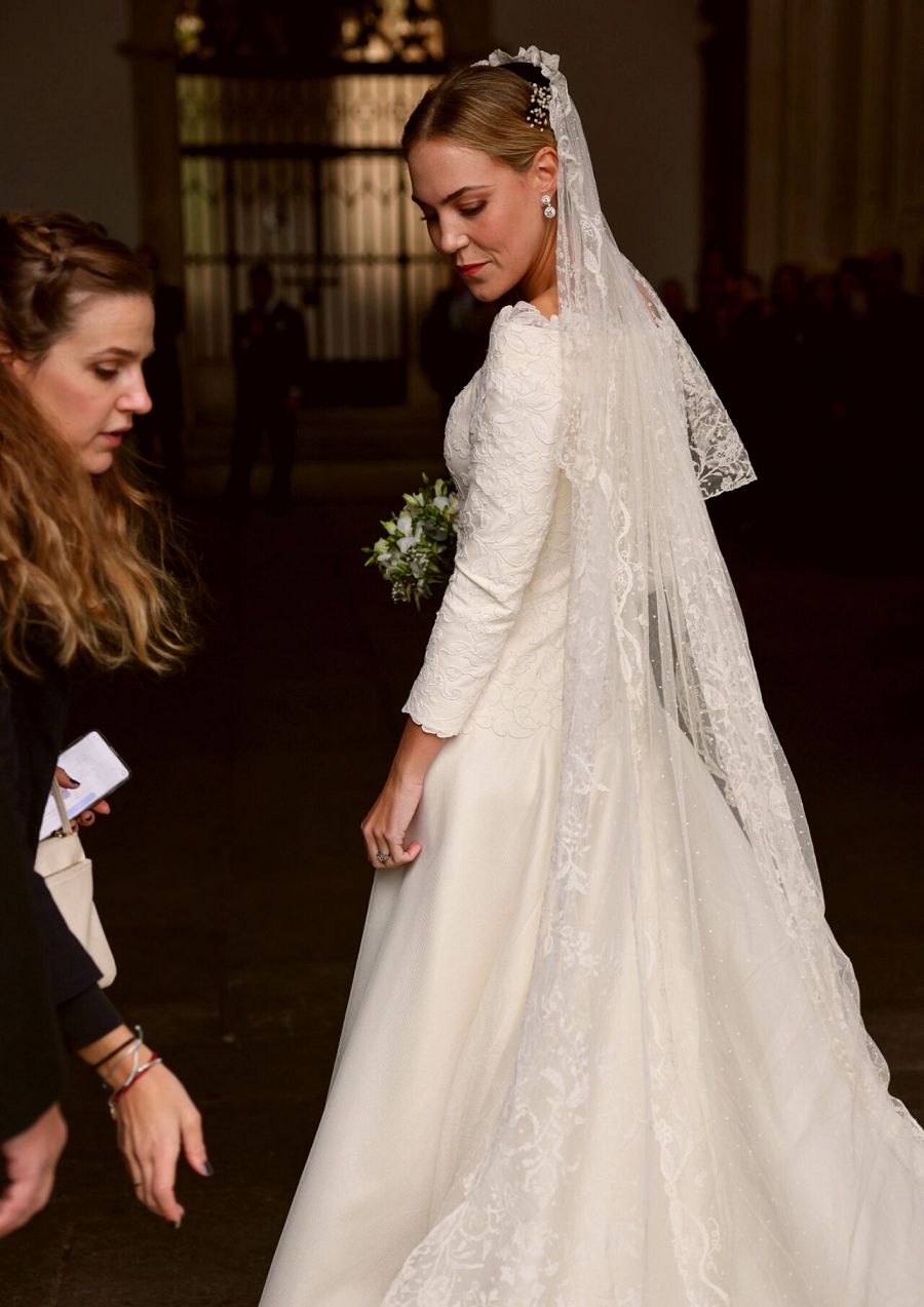 Eugenia Hernandez Antolin Cabello de los Cobos en el día de su boda