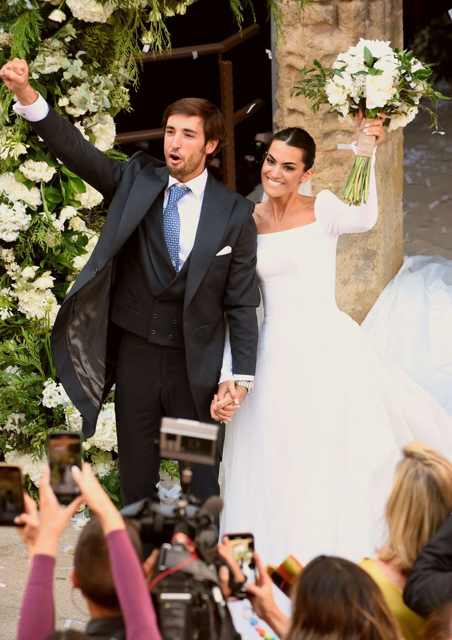 La influencer Marta Lozano y su marido en el día de su boda