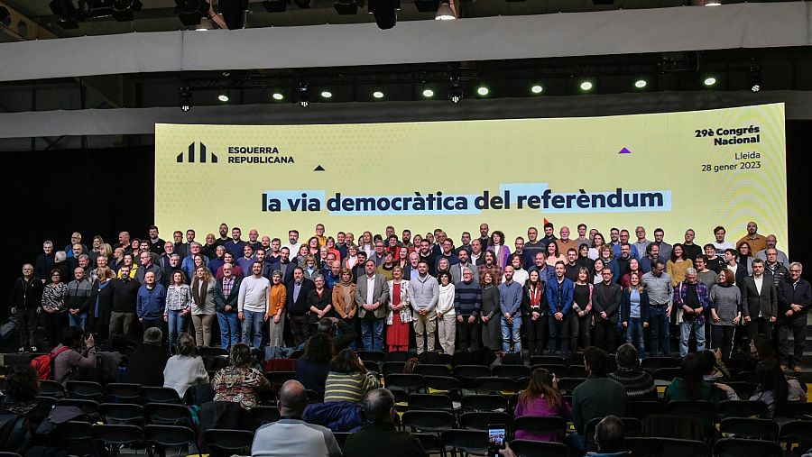 Esquerra Republicana de Catalunya (ERC) celebra su 29 congreso nacional en Lleida.