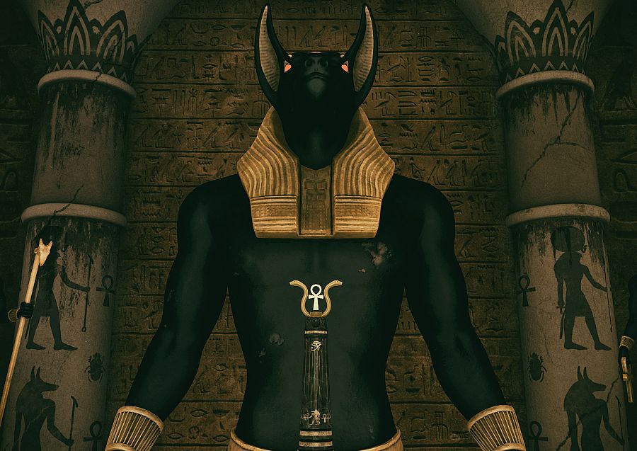 El dios egipcio Anubis