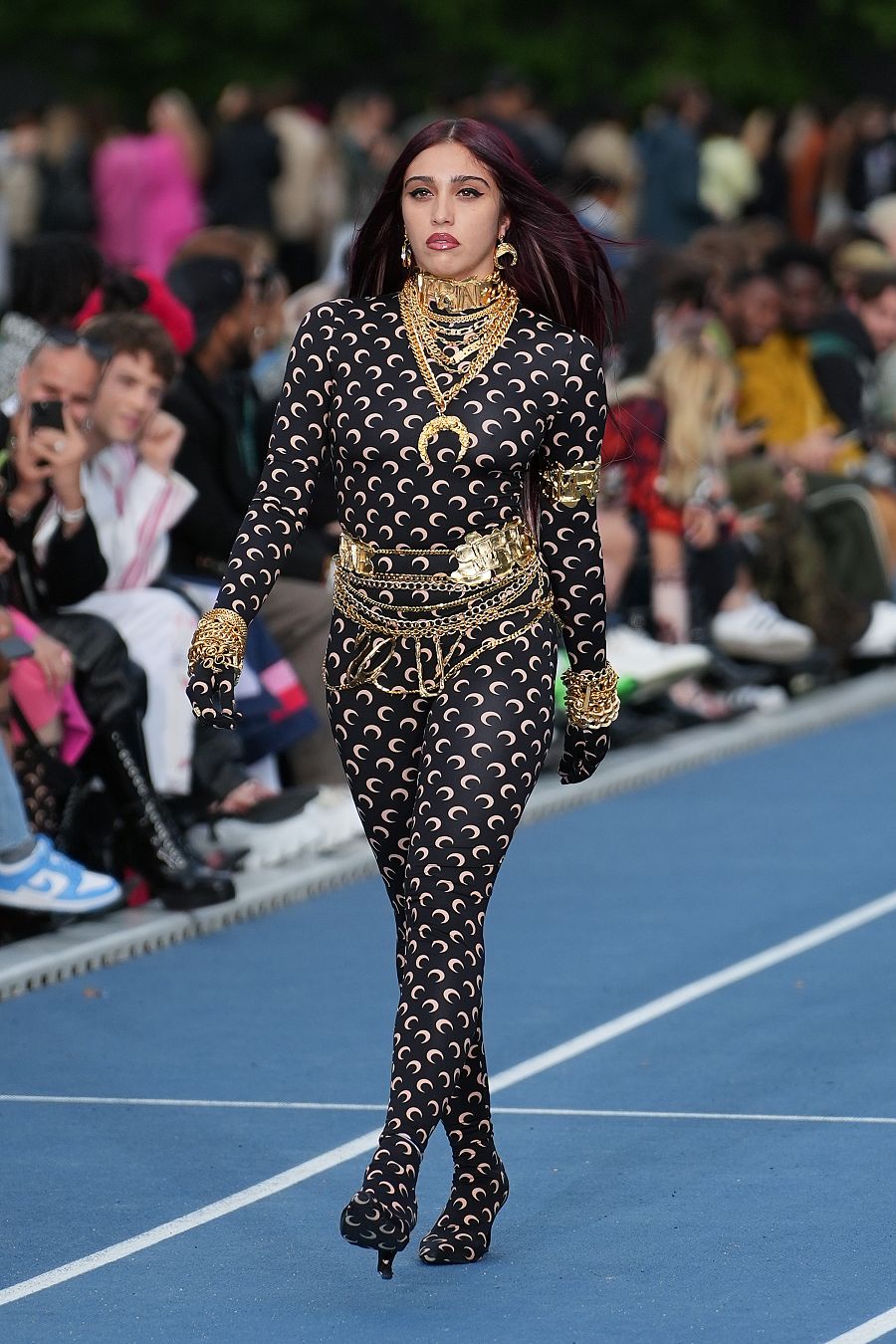 Lourdes Leon desfiló el año pasado para la firma Marine Serre en la Paris Fashion Week 2022