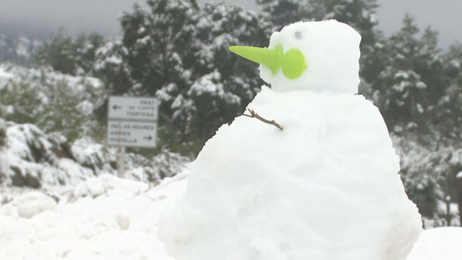 Les Terres de l'Ebre també han vist ninots de neu