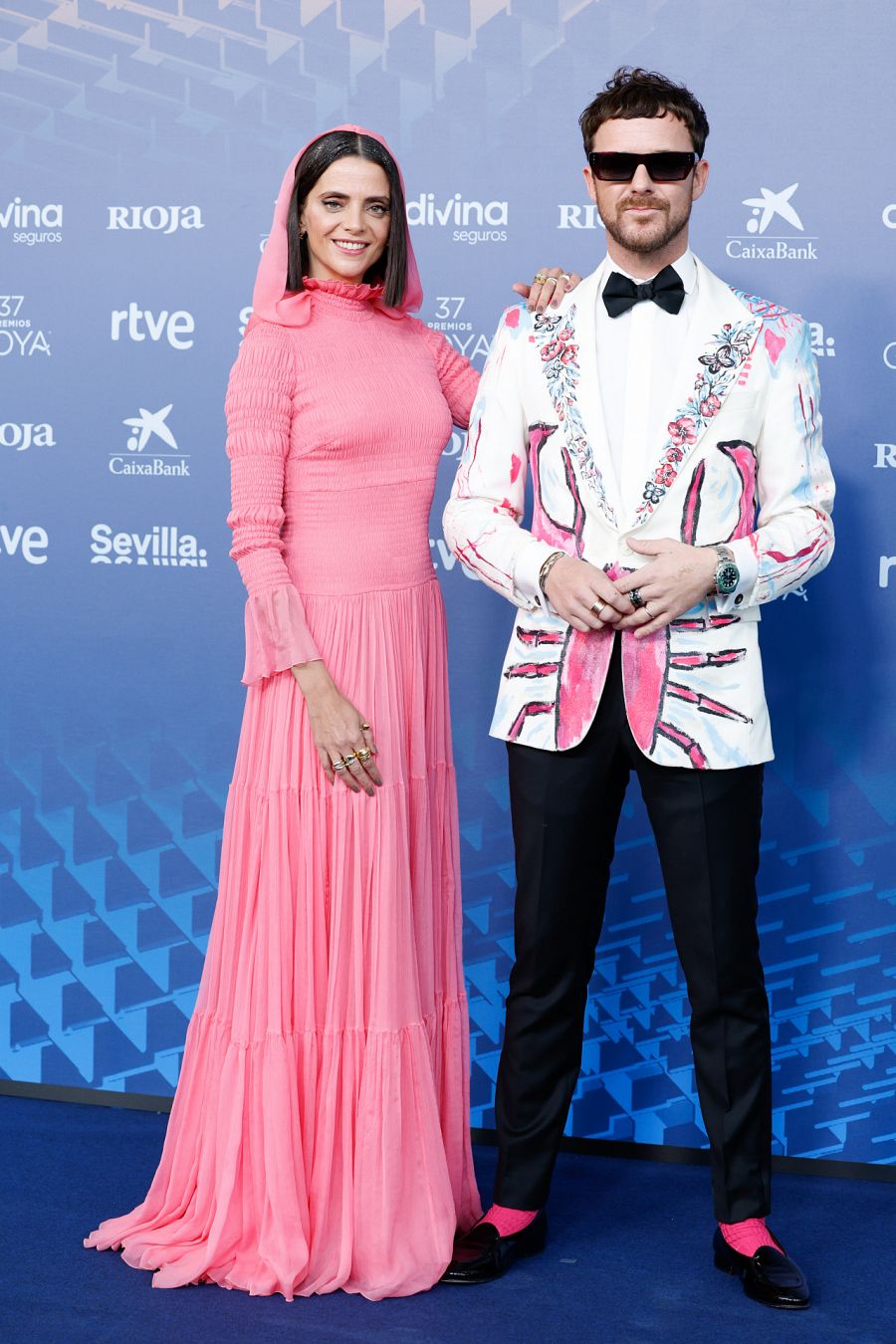 Macarena Gómez y Aldo Comas en la alfombra roja de los Premios Goya 2023