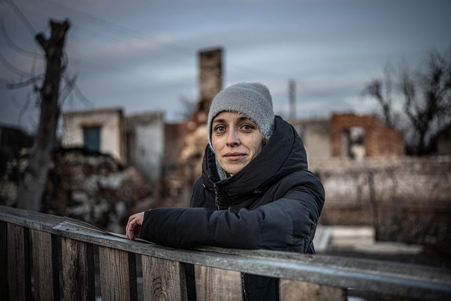 Viral, superviviente de los bombardeos rusos sobre la región de Chervih en el norte de Ucrania