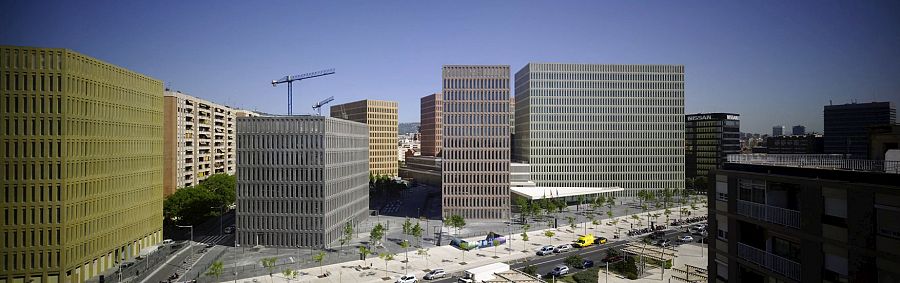Los edificios de La Ciudad de la Justicia de Barcelona y Hospitalet de Llobregat, del estudio de David Chipperfield.