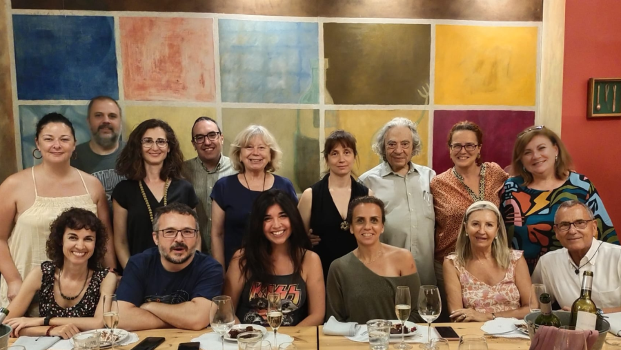 El equipo de Produccions Quart en la celebración del 85 cumpleaños de Sergi Schaaff