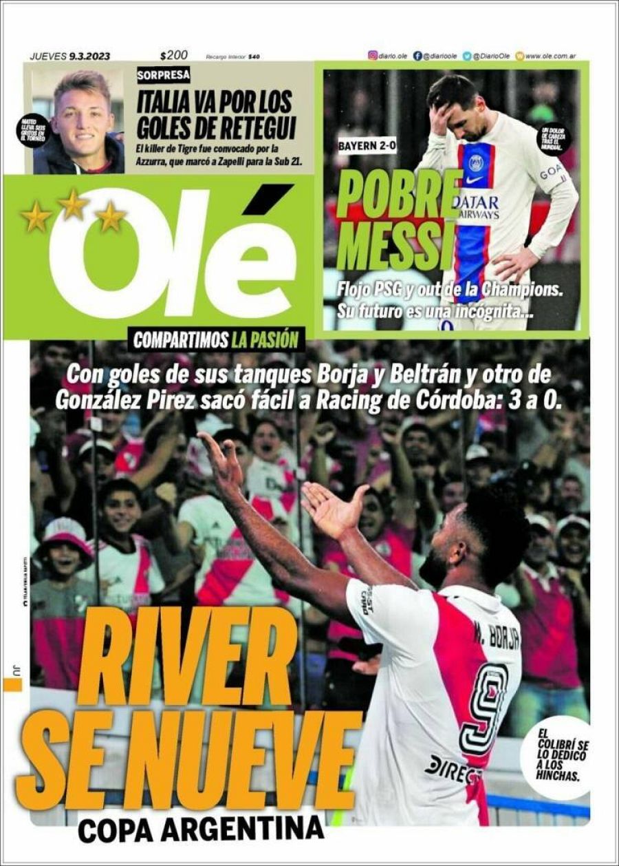 Portada Olé