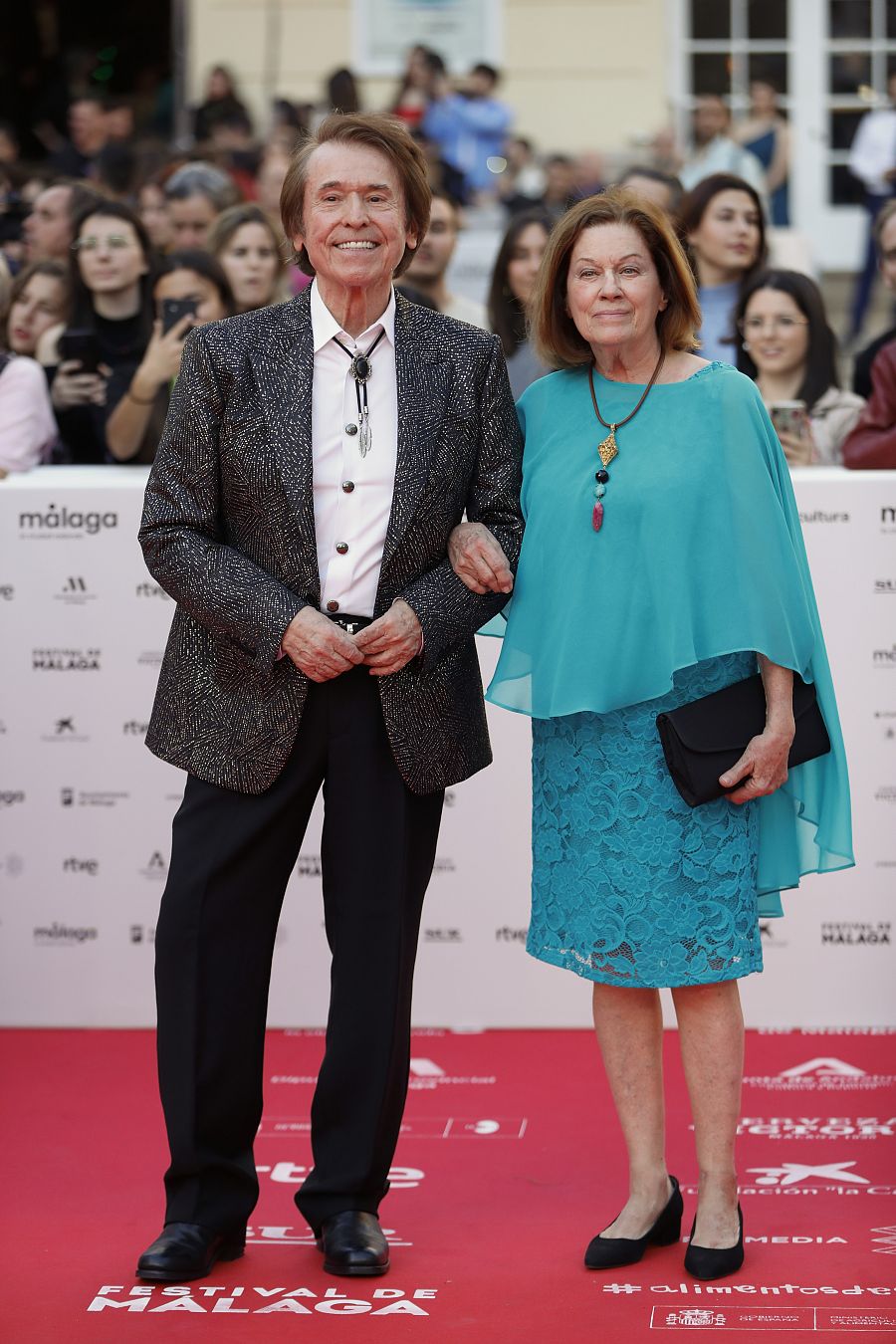 Inauguración del XXVI Festival de Cine Español de Málaga: Raphael y su esposa, Natalia Figueroa
