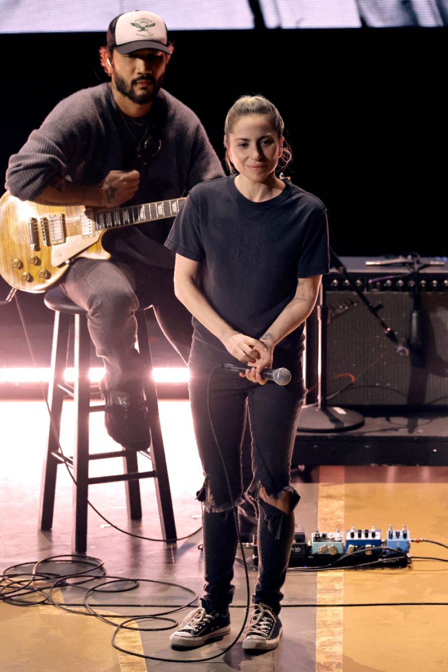 Lady Gaga, sin maquillaje en su actuación de los Oscar 2023