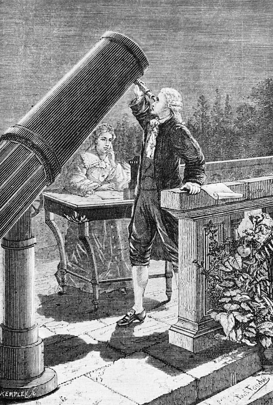 William Herschel with Sister Caroline Lucretia