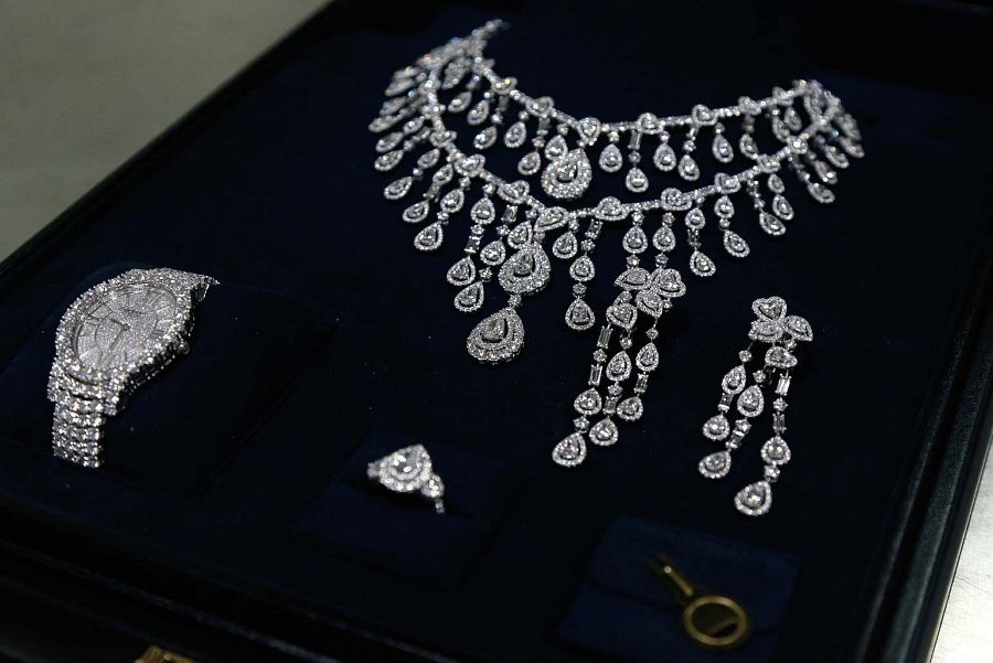 El conjunto de joyas regaladas por Arabia Saudí a Jair Bolsonaro.