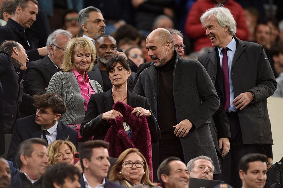 Pep Guardiola estuvo en las gradas del Camp Nou para ver 'El Clásico'