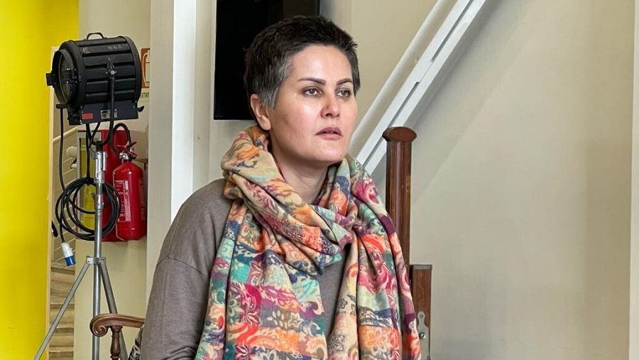 Saharaa Karimi durante una entrevista.