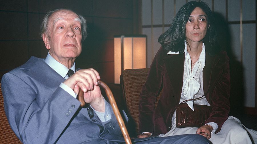 Jorge Luis Borges y María Kodama, en una imagen de una visita a Japón en 1979.