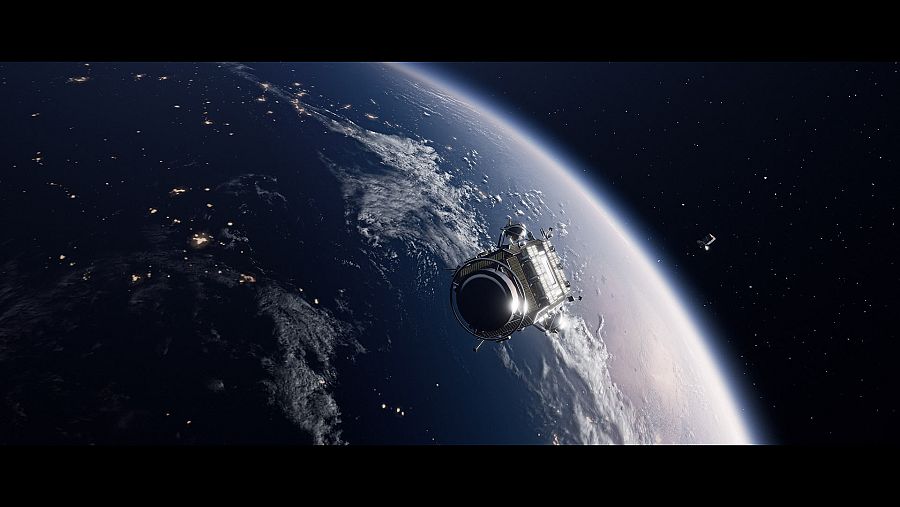 Satélite chino orbitando