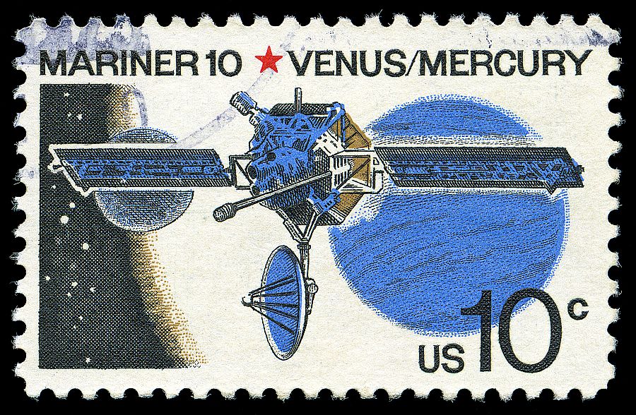 Mariner 10 Venus and Mercury Stamp