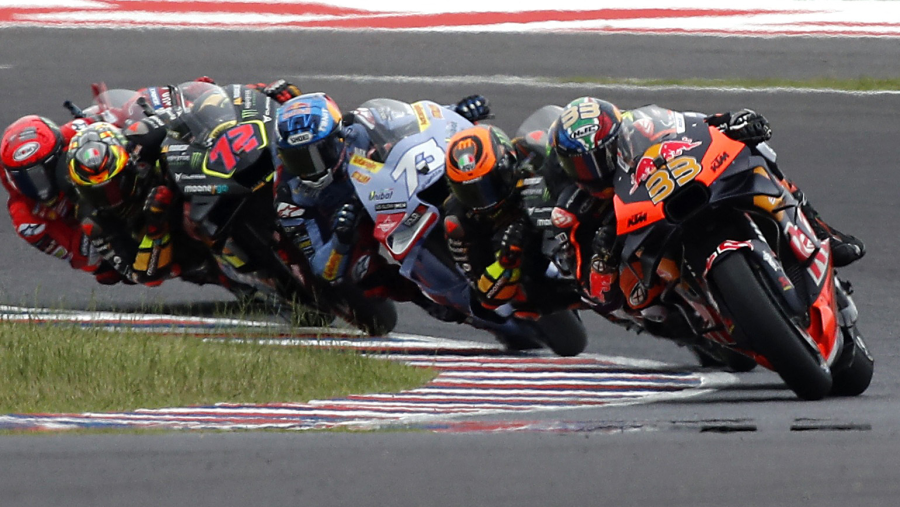 Binder en un momento de la carrera al sprint del GP de Argentina que acabó ganando.