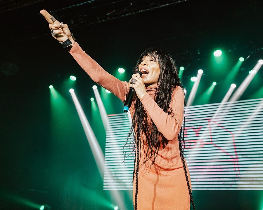 Loreen durante su actuación en la PrePartyES